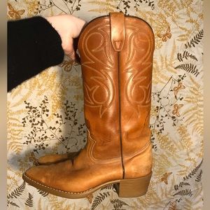 Durango brown tan leather cowboy cowgirl western boots